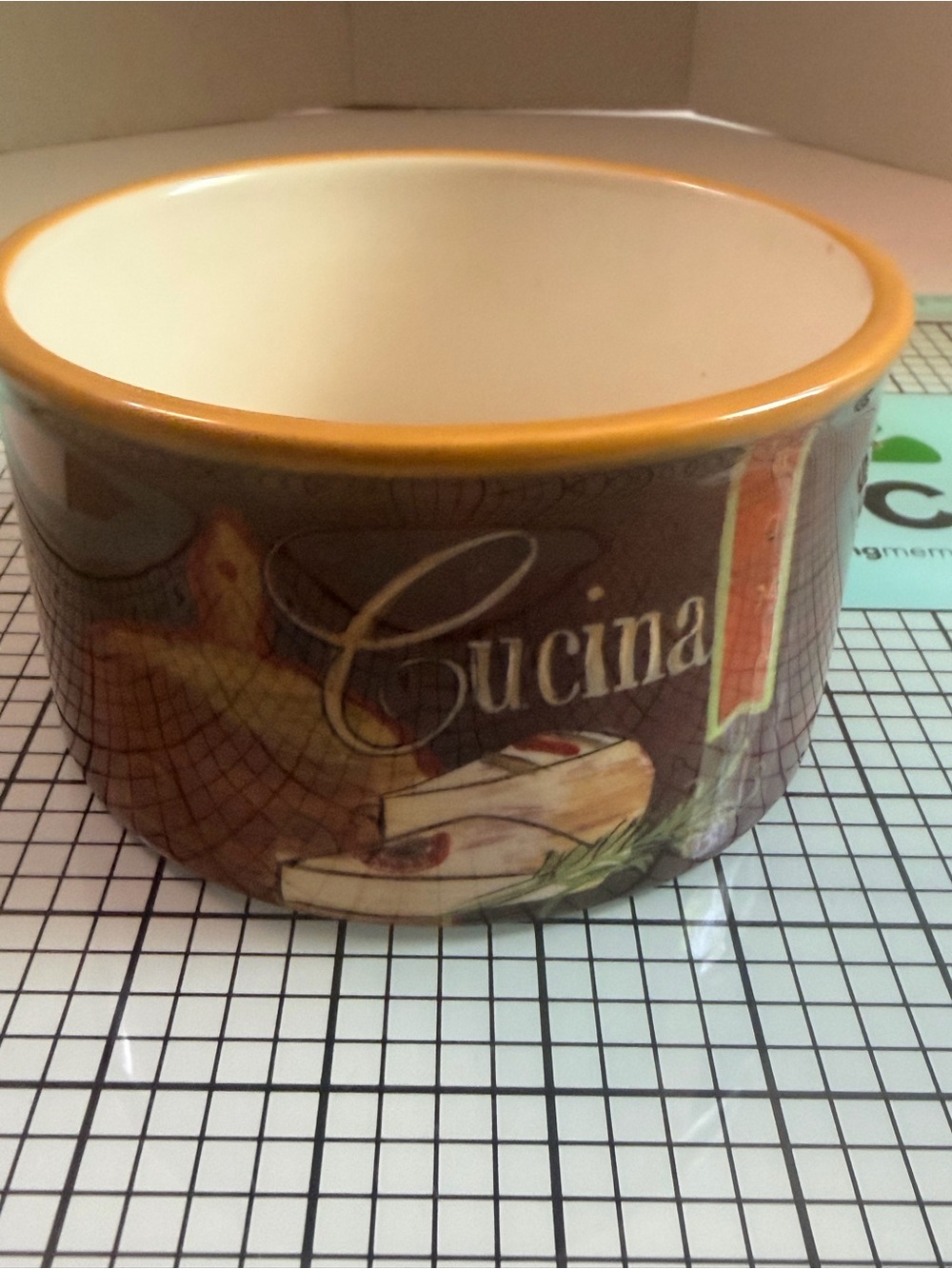 Cucina Ceramic Serving Bowl - Brown and Cream Pier 1